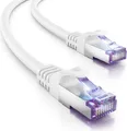 Produktbild: deleyCON 15m CAT7 Netzwerkkabel - 10 Gigabit - RJ45 Patchkabel Ethernet Kabel (Kupfer, SFTP PiMF Schirmung) - für Highspeed LAN DSL Switch Modem Router Patchpanel CAT7 CAT6 CAT5 - Weiß