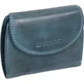 Produktbild: schicke Geldbörse Damen Leder Portemonnaie, blau