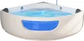 Produktbild: TroniTechnik® Whirlpool Badewanne Eckwhirlpool PAROS 150cm x 150cm, vormontiert, Acrylwanne 2 Pers., 12 Düsen, Sanitäracryl