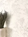 Produktbild: Newroom Vliestapete, Creme Tapete Floral Äste - Ästetapete Blumentapete Natur Weiß Romantisch 3D Optik Blätter Blumen für Schlafzimmer Wohnzimmer Küche