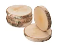 Produktbild: matches21 HOME & HOBBY Bastelnaturmaterial Grosse Baumscheiben 5 Stk. Dekoholz Holzscheiben Holzplatten 20 cm, (5-tlg), echte EU Birkenscheiben für Basteln Dekorieren Tischdeko