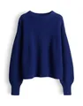 Produktbild: someday Damen Pullover | Tellina Texture Regular Strickpullover im Baumwollmix Electric Blue, 42