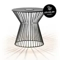Produktbild: LUMALAND Beistelltisch 40x40 rund Metall Korbtisch mit LED Beleuchtung Solar USB
