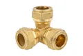 Produktbild: bevo Steckfitting Klemmringverbinder für Kupferrohr, Eck-T-Stück Verschraubung, DVGW, 15 mm (allseitig)