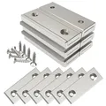 Produktbild: Magnetpro 6 Stück Rechteckmagnete 20kg 40x13,5x5mm Gegenstück Topfmagnet
