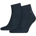 Produktbild: TOMMY HILFIGER Herren Quarter Socken, Vorteilspack - Sneaker, Unifarben, 39-49 Blau 39-42 4er Pack (2x2P)