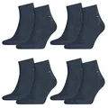 Produktbild: Tommy Hilfiger Herren Quarter Socken Kurzsocken Business Socken 342025001 8 Paar, Farbe:Blau, Größe:39-42, Menge:8 Paar (4x 2er Pack), Artikel:-356 jeans