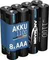 Produktbild: ANSMANN Akku Micro AAA 1050 mAh 1,2V Ni-MH, 8 Stück