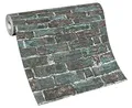 Produktbild: Erismann 6318-18 Vlies Tapete Bruchstein Mauer Ziegelstein petrol braun grau brick Imitations 2 Industrial Loft