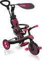 Produktbild: GLOBBER EXPLORER TRIKE 4in1 – Kinderwagen, Dreirad und Laufrad, 10/8,5 Zoll, TPR-Sitz, höhenverstellbar, rot