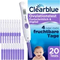 Produktbild: Clearblue Ovulationstest Fortschrittlich & Digital (testet 2 Hormone), Kinderwunsch, 20-tlg.