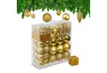 Produktbild: relaxdays Weihnachtsbaumkugel Weihnachtskugeln im 110er Set, gold