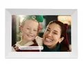 Produktbild: DENVER Digitaler Bilderrahmen Weiß 10,1 Zoll mit WLAN – Frameo Digital Photo Frame mit Touchscreen & 16 GB Speicher – Elektrischer Fotorahmen mit App‑Steuerung, USB & microSD, Bilderrahmen Digital