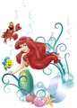 Produktbild: 50x70 cm Wandaufkleber Ariel Meerjungfrau Disney Kinderzimmer Deko Vinyl