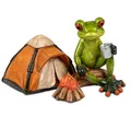Produktbild: formano Frosch Camper Froschhausen lustige Frösche 16cm Skulptur Figur Zelt Camping