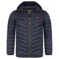 Produktbild: Geographical Norway Steppjacke Herren Herbst Winter Jacke Steppjacke Kapuzenjacke Übergangs Outdoor blau M