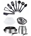 Produktbild: TEFAL INGENIO EMOTION TOPFSET + PFANNENSET 22-TEILIG TÖPFE, GLASDECKELN, GRIFFE