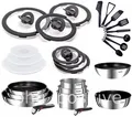 Produktbild: TEFAL INGENIO EMOTION TOPFSET 27-TEILIG, TÖPFE PFANNEN WOK GLASDECKELN GRIFFE...