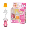 Produktbild: BABY born Interact, Flasche&Löffel 43cm - Interaktive Puppenflasche in pink und weiß mit Sound-Funktion, 2 wechselbare Aufsätze - verwendbar als Flasche und Löffel
