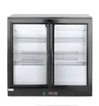 Produktbild: HENDI Getränkekühlschrank, 2 Schiebetüren, mit 4 verstellbaren Regalböden, Temperaturbereich: 0° bis 10°C, automatische Abtauung, LED Beleuchtung, 198L, 230V/160W, 900x520x(H) 865mm, Aluminium, Glas