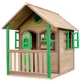 Produktbild: AXI Spielhaus Alex aus Holz | Outdoor Kinderspielhaus für den Garten in Braun & Grün | Gartenhaus für Kinder mit Fenstern & Veranda