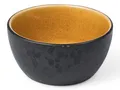 Produktbild: Bitz Schale Bowl matt black / shiny amber 10 cm, Steinzeug, (Bowls), Schale 10 cm Steinzeug Schwarz/Amber