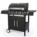 Produktbild: El Fuego® Gasgrill “San Angelo 4+1“ | 4 Hauptbrenner + 1 Seitenbrenner | Edelstahl, inkl. Gasschlauch und Druckminderer | Grillraucher Grillwagen BBQ | AY 582