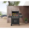 Produktbild: El Fuego® Gasgrill Grillwagen Smoker San Angelo 4+1 Schwarz NEU/OVP
