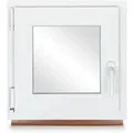 Produktbild: Neruli Kellerfenster Kunststoff Weiß Dreh-Kipp 80x80cm BxH DIN Links 2 -Fach Glas Dichtung Grau