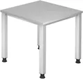 Produktbild: HAMMERBACHER höhenverstellbarer Schreibtisch VQS08/5/S lichtgrau