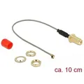 Produktbild: Antennenkabel SMA (Buchse zum Einbau) > MHF (Stecker) grau/gold, 10cm