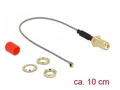 Produktbild: DeLOCK Antennenkabel - SMA Buchse - MHF (I-PEX) Stecker - 50 Ohm - 10 cm (89832)
