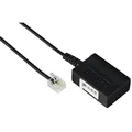 Produktbild: Hama Telefon-Adapter, Modular-Stecker 6p4c - TAE-F-Kupplung, 0,2 m, Schwarz