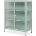 Produktbild: Furn.Design Vitrine Metall Mintgrün 80 x 102 cm 2-türig 3 Fächer Maram