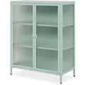 Produktbild: Furn.Design Kommode, Grün, Metall, Uni, 2 Fächer, 80x101.5x40 cm, Wohnzimmer, Wohnwände, Vitrinenschränke