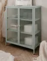 Produktbild: Furn.Design Vitrine Maram (Kommode in mintgrün, 80 x 102 cm) mit Metallrahmen