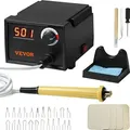 Produktbild: VEVOR Professionelles Holzbrenner Werkzeug Brandmalerei, Brandmalerei-Set Holzbrennwerkzeug Digital Display, Brandmalgerät Pyrography Machine Set,...