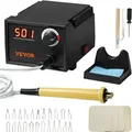 Produktbild: Vevor Professionelles Holzbrenner Werkzeug Brandmalerei, Brandmalerei-Set Holzbrennwerkzeug Digital Display, Brandmalgerät Pyrography Machine Set,
