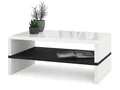 Produktbild: Mazzoni Couchtisch Design Rock Tisch Weiß Hochglanz / Schwarz matt 100x60x43cm