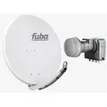 Produktbild: Fuba Sat Anlage 4 Teilnehmer | Satellitenschüssel Komplettset - DAA 850 G Sat-Schüssel 85cm Alu hellgrau + Fuba DEK 417 Quad LNB 4 Teilnehmer (DVB-S