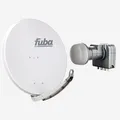 Produktbild: Fuba 85cm Satellitenschüssel hellgrau Set Quad LNB 4 Teilnehmer (HDTV,4K/8K)