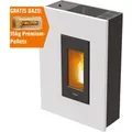 Produktbild: PEGASO Pelletofen Madison Stahl Weiß 5,3 kW mit Automatik