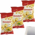 Produktbild: usy Bundle für Jeden Tag Cheeseballs Pikant würziger Mais Snack mit Käsegeschmack 3er Pack (3x150g Packung) + usy Block