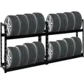 Produktbild: PROREGAL Mega Deal 2x Reifenregal Tiger HxBxT 100 x 110 x 35 cm bis zu 16 Reifen Schwarz