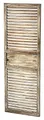 Produktbild: Kobolo Deko-Fensterladen Zier-Fensterladen Tür mit Lamellen - 40x115 cm - Vintage - grau weiß - Innenbereich