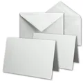 Produktbild: DIN B6 Karten-Set aus 25 Klapp-Karten blanko mit 25 Brief-Umschlag und 25 Fal...