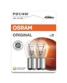 Produktbild: OSRAM P21/4W 12V 4W BAZ15d Glühlampe transparent 2er Pack Rücklicht Auto