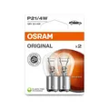 Produktbild: 2x OSRAM ORIGINAL P21/4W GLÜHLAMPE 12V BAZ15D | 7225-2BL