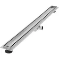 Produktbild: LuxeBath Duschrinne 100cm 2in1 Befliesbar Extra Flach Edelstahl Silber
