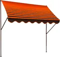 Produktbild: Angerer Klemmmarkise Exklusiv mit Handkurbel, Terrasse/Balkon, einfache Montage ohne Bohren, Made in Germany, hochwertiger Stoff, UV-beständig, höhenverstellbar, wasserabweisend, 400 cm Orange-Braun